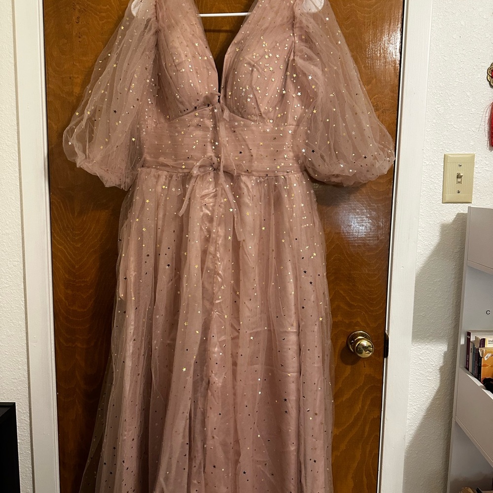 Elegant Pink Evening Gown